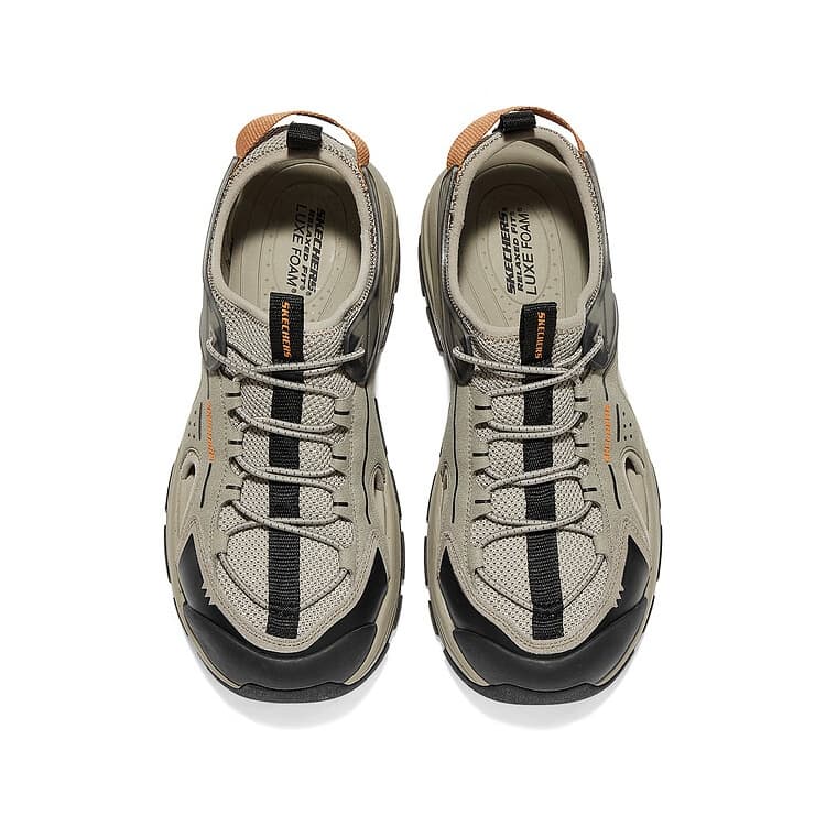 Сандалии с ремешком SKECHERS MENS USA Пляжные сандалии Мужской Тауповый - изображение 4