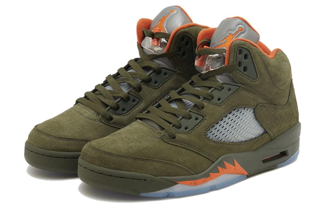 Ретро баскетбольные кроссовки Air Jordan 5 Retro "Olive" - изображение 3