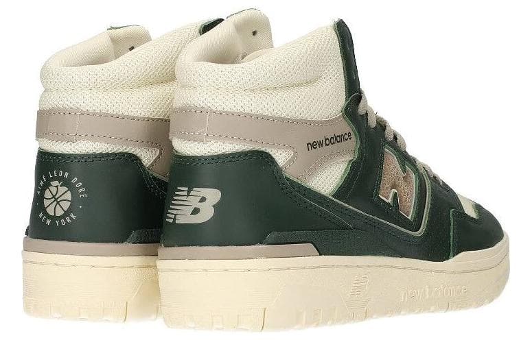 Ретро баскетбольные кроссовки AIME LEON DORE x New Balance 650 White Green - изображение 4