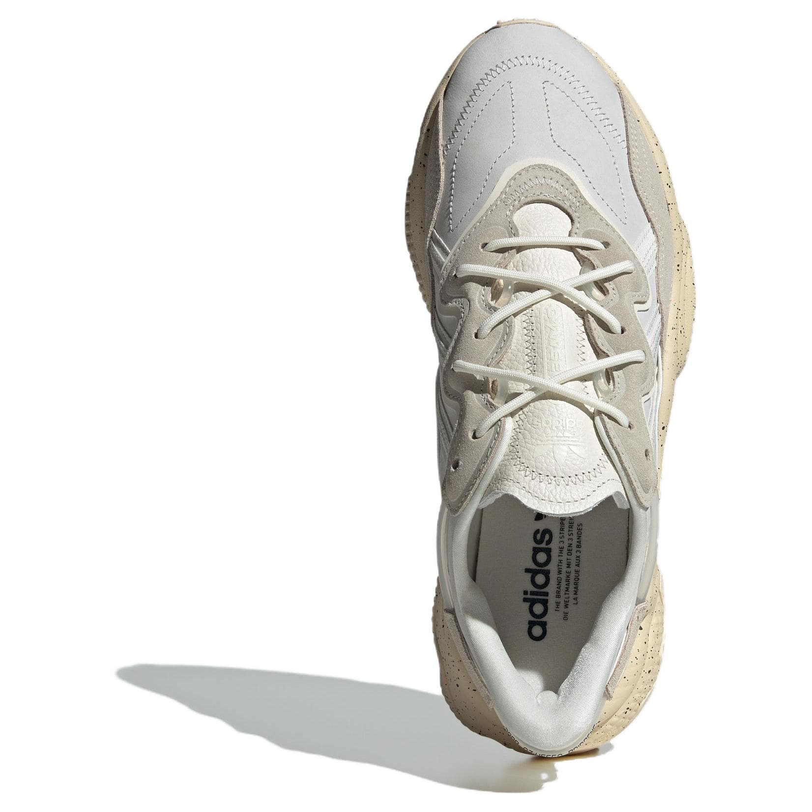 Кроссовки Adidas Originals Ozweego противоскользящие устойчивые к истиранию низкие кеды унисекс белые-коричневые - изображение 4
