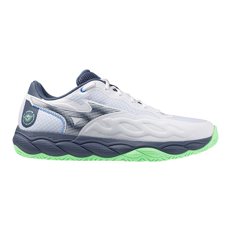 Кроссовки для тенниса Mizuno Wave Enforce Амортизация Устойчивость к истиранию Низкий верх Теннисные кроссовки Унисекс Белый - изображение 2