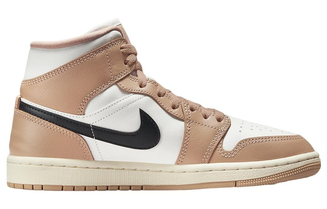 Ретро баскетбольные кроссовки Jordan Air Jordan 1 Mid Light Brown - изображение 2