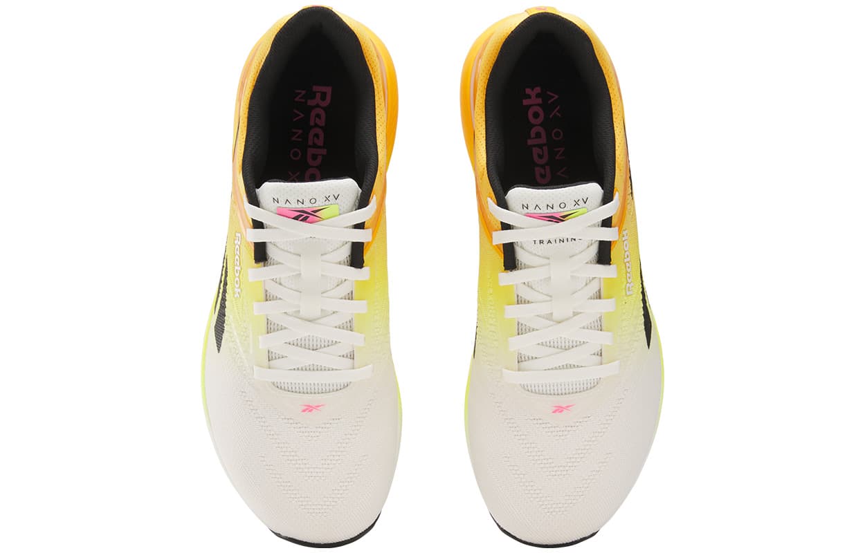 Кроссовки для спортзала REEBOK Nano X5 Low Топ Тренировочные кроссовки Унисекс Белый желтый - изображение 4