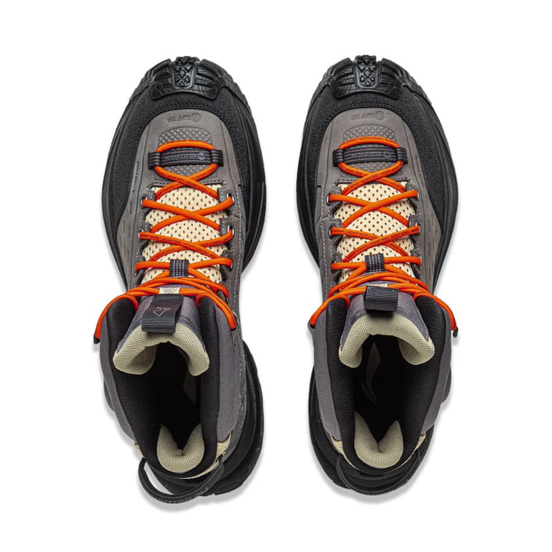 Кроссовки Li-Ning CF Su Xingchuan LEATHER HI Амортизация Противоскользящая износостойкая Водонепроницаемый Дышащий Покрытие Поддержка Термический Хай-топы Альпинистские и туристические ботинки Унисекс Каменно-угольный серый/Ночной черный - изображение 5