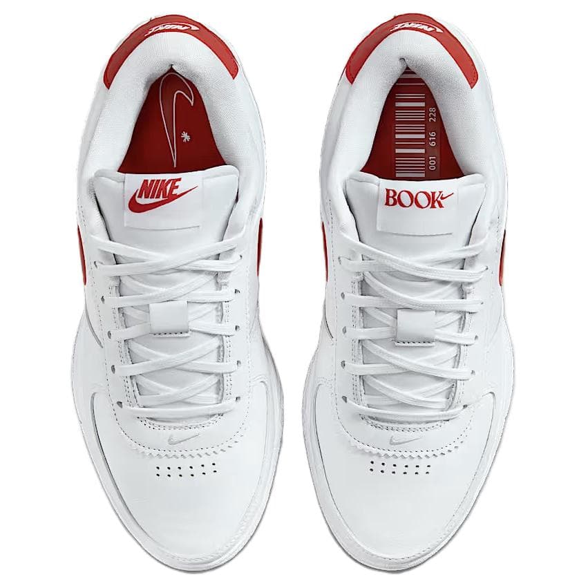 Кроссовки для баскетбола Nike Book 1 Low Топ Баскетбольные кроссовки Мужские Белые Красные - изображение 4