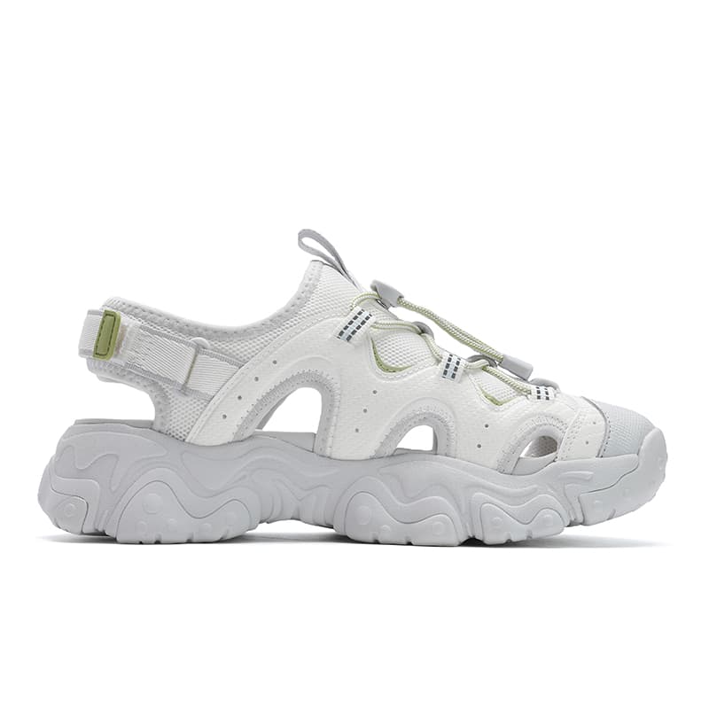 Сандалии с ремешком FILA FLUID 5 SANDAL Кошачья лапа Каньонинг (сплав по горной реке) Девичий Пляжные сандалии Женские Белый Серый - изображение 2