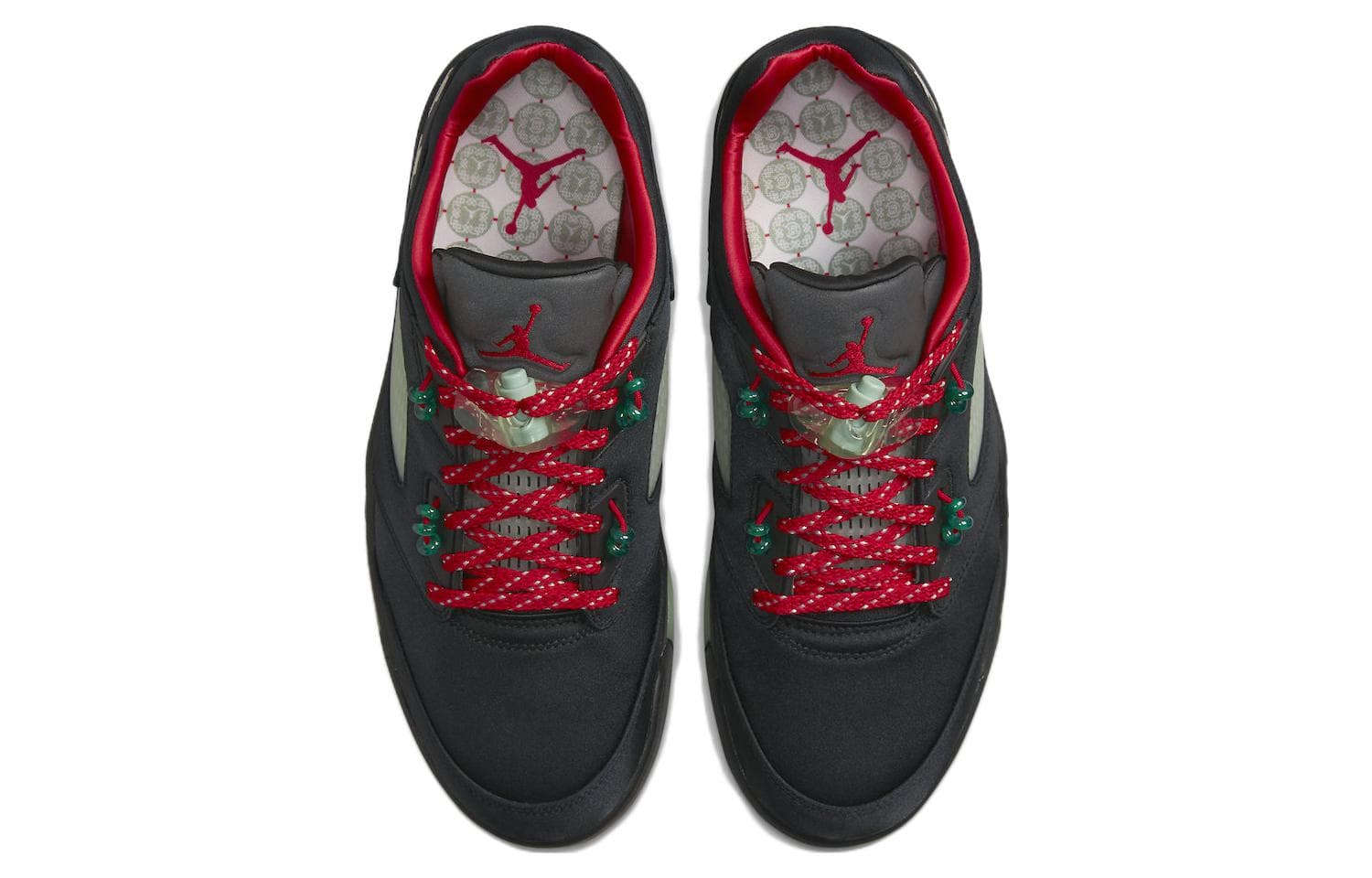 Ретро баскетбольные кроссовки CLOT x Air Jordan 5 Retro Low "Jade" - изображение 4