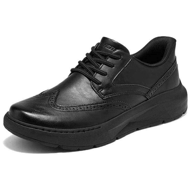 Skechers Повседневный Кисти рук Бесплатно Slip On Обувь Повседневные кожаные туфли Мужской Черный - изображение 2