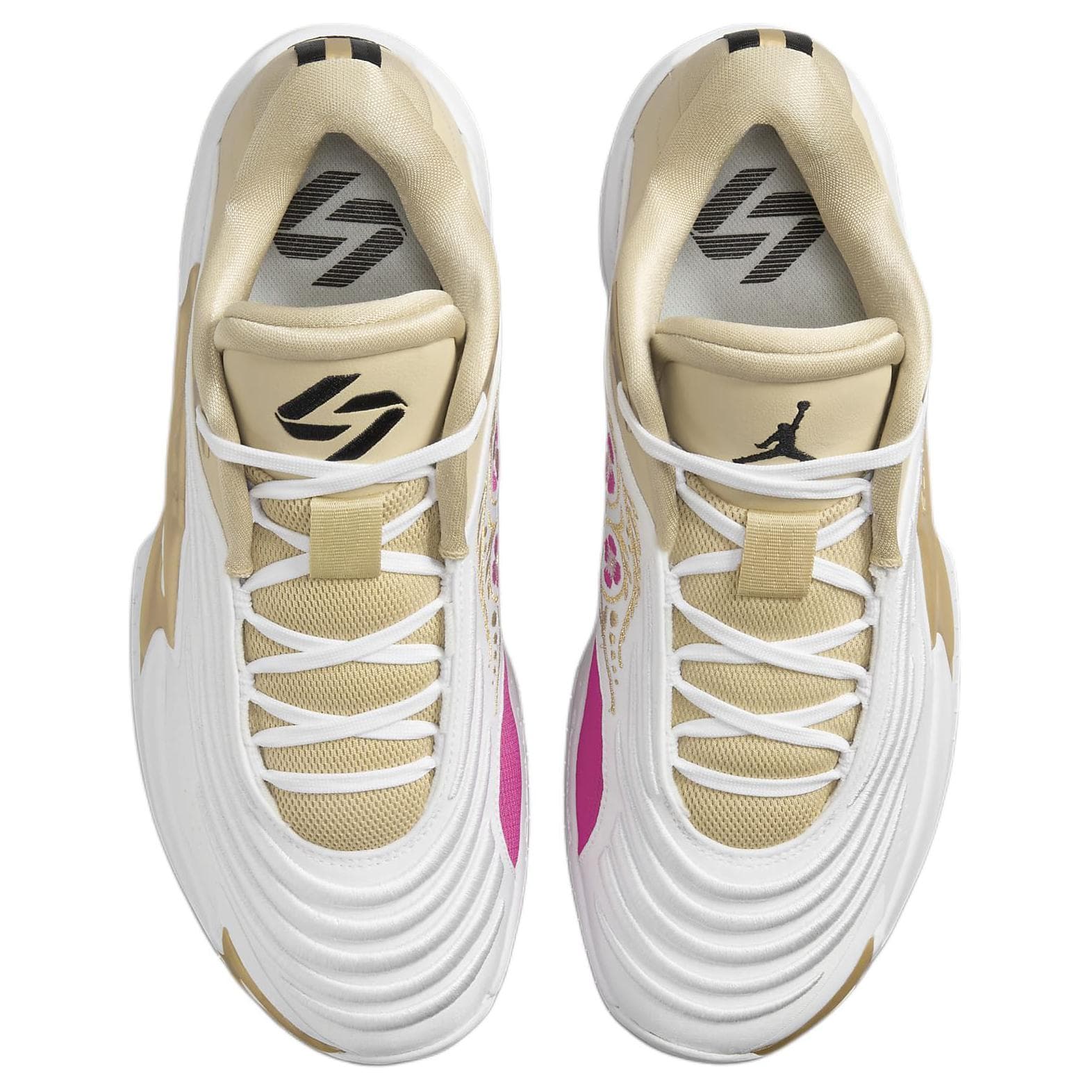 Кроссовки для баскетбола Jordan Luka 3 Low Баскетбольные кроссовки Унисекс Белый Золото - изображение 4