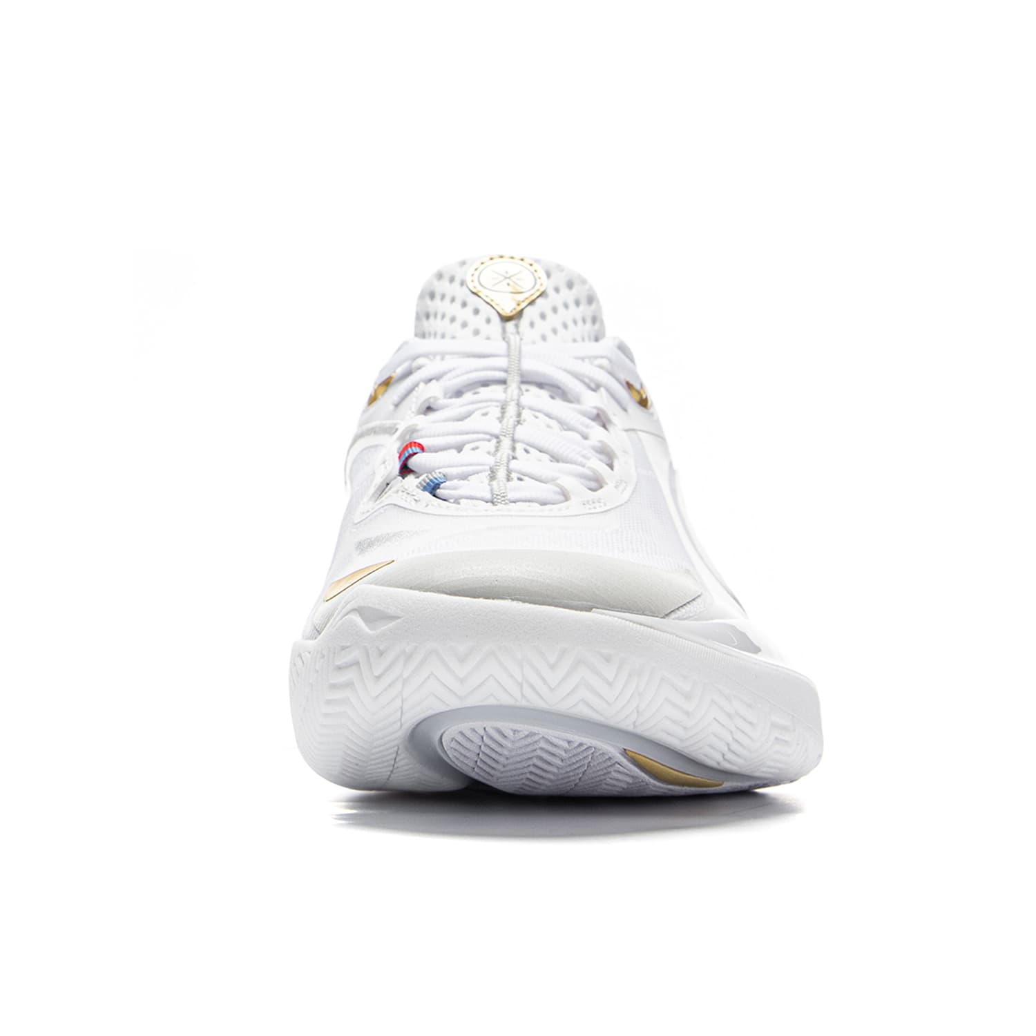 Кроссовки для баскетбола Li-Ning Wade 808 5 ULTRA Champion Path с технологией Ultra Bounse, карбоновая плита, стабильность и легкость, низкие баскетбольные кроссовки, мужские, белое золото - изображение 5