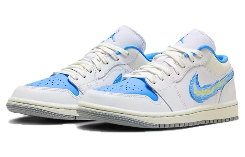 Ретро баскетбольные кроссовки Jordan Air Jordan 1 Low SE White Blue — фото 3