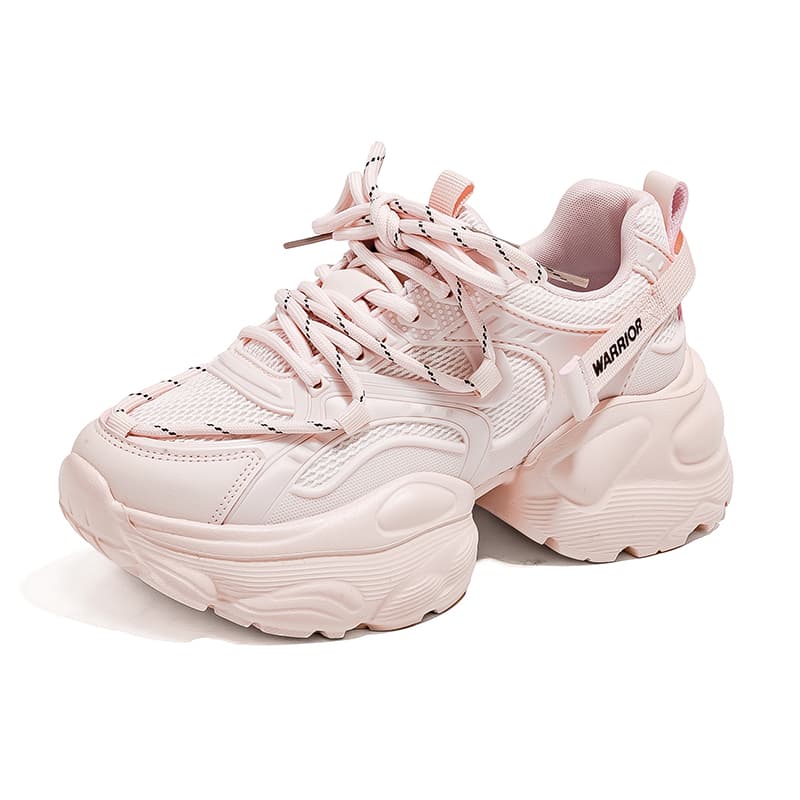 Кроссовки Warrior Low Топ Кроссовки с Толстой Подошвой Женские Розовые - изображение 3