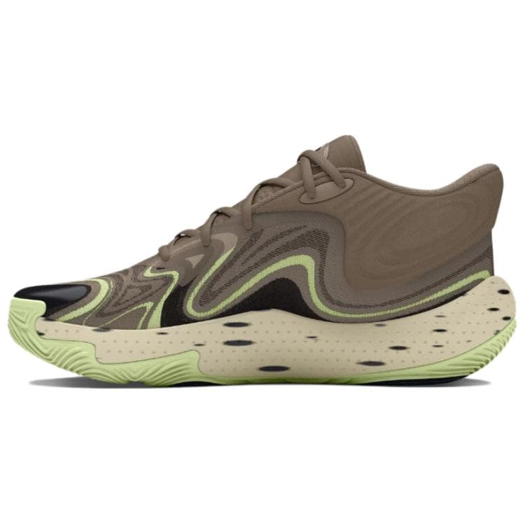 Кроссовки для баскетбола Under Armour Spawn 6 противоскользящие устойчивые к истиранию низкие баскетбольные кроссовки унисекс коричневый серый - изображение 3