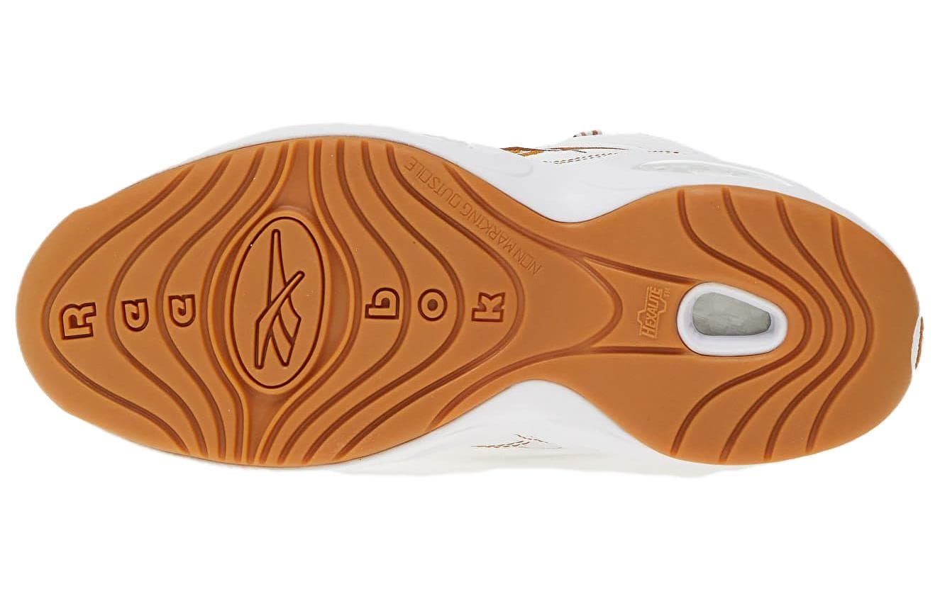 Ретро баскетбольные кроссовки Reebok Question Mid White Brown - изображение 5