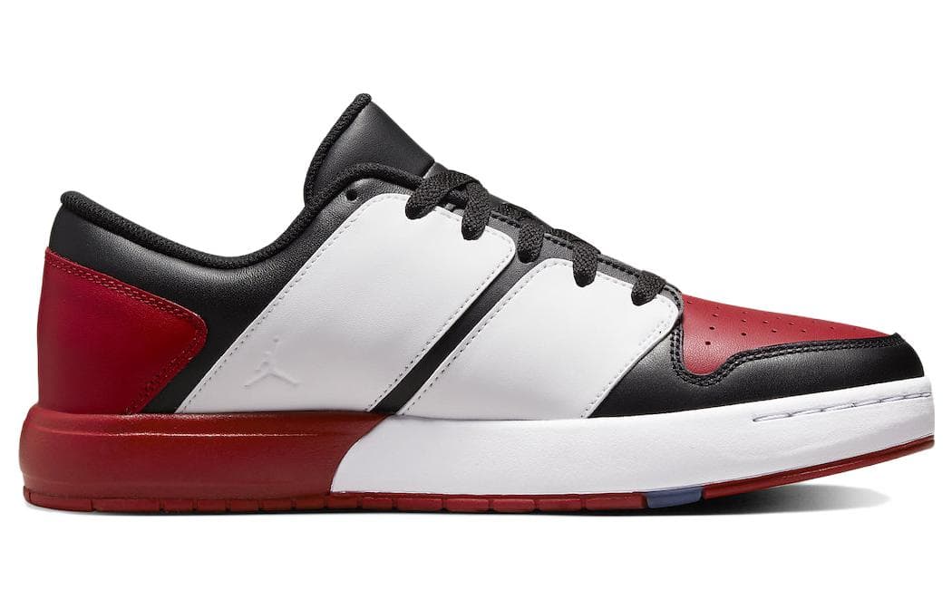 Ретро баскетбольные кроссовки Jordan Air Jordan 1 Low Black White Red - изображение 2