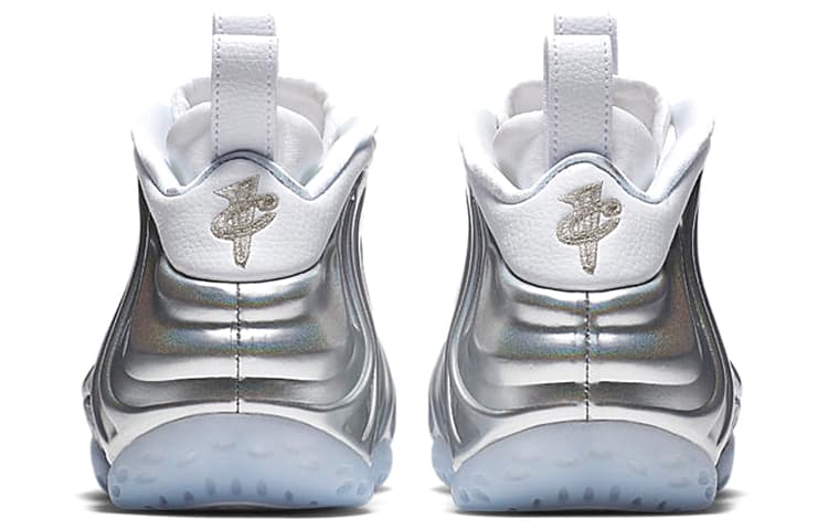 Ретро баскетбольные кроссовки Nike Foamposite One Chrome White - изображение 5