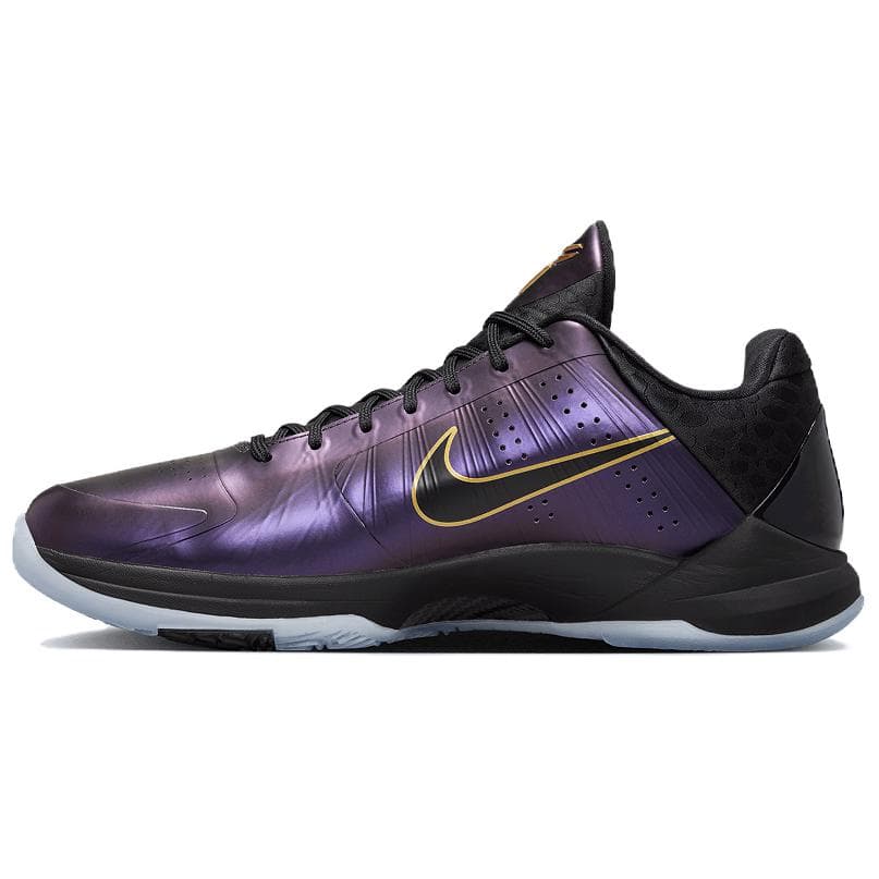 Кроссовки для баскетбола Nike Zoom Kobe 5 Low Баскетбольные кроссовки Унисекс Черный Фиолетовый Золото - изображение 3