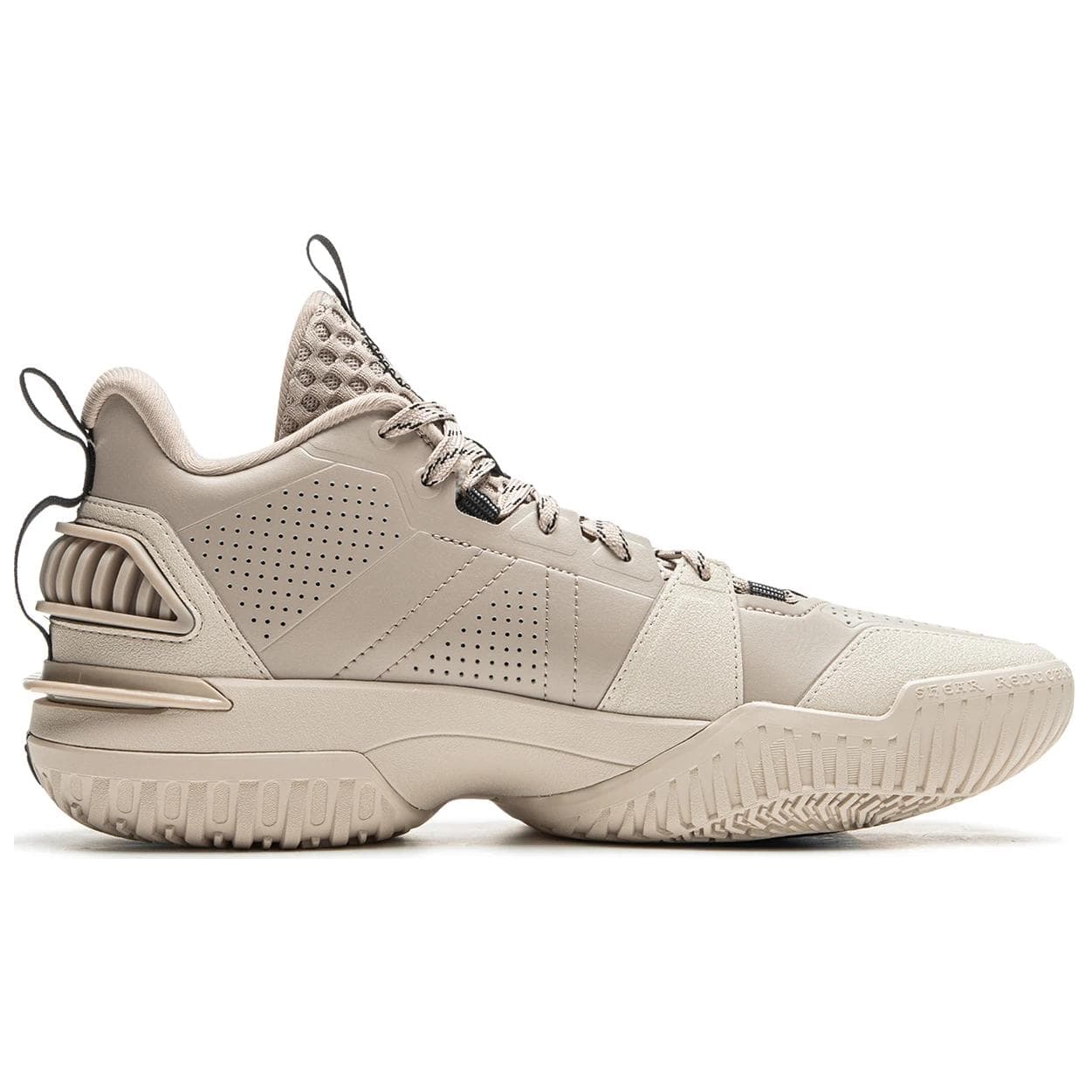 Кроссовки для баскетбола Li NING Storm 2024 WNTR Высокие Баскетбольные Кроссовки Мужские Бежевые - изображение 2