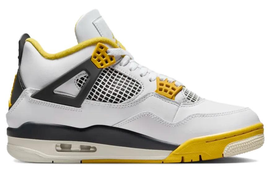 Ретро баскетбольные кроссовки Jordan Air Джордан 4 'VIVID Сера' MID Топ Винтажные баскетбольные кроссовки Женские Белый Оранжевый - изображение 2