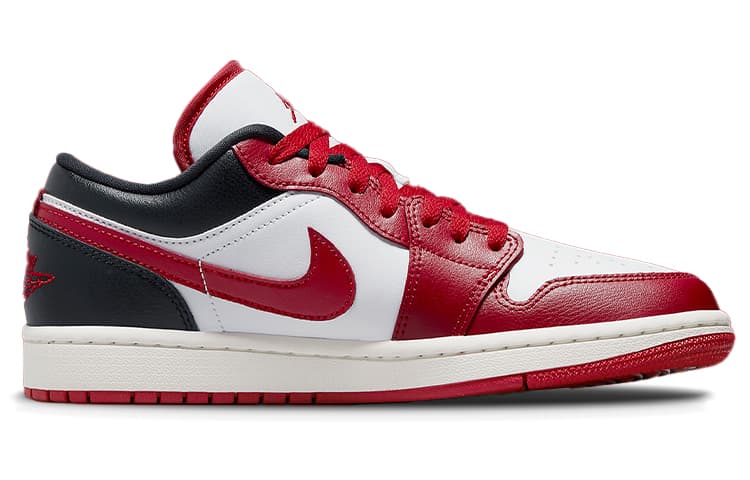 Ретро баскетбольные кроссовки Jordan Air Jordan 1 Low White Red Black - изображение 2