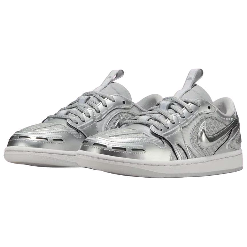 Ретро баскетбольные кроссовки Jordan Air Jordan 1 Low MM V3 Silver Grey — фото 3