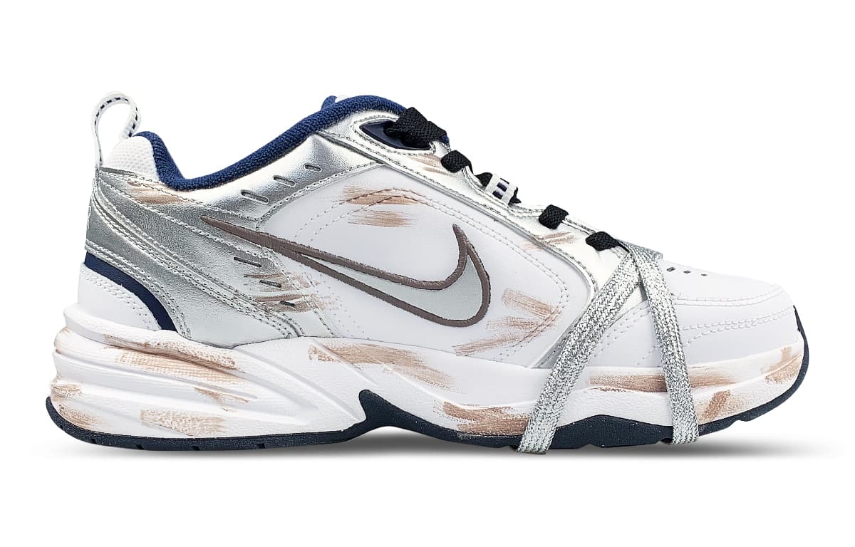 Кроссовки Nike Air Monarch 4 White Silver - изображение 2