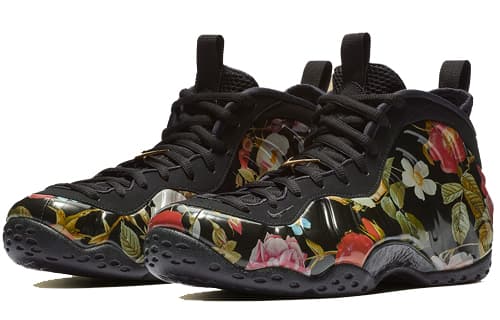 Ретро баскетбольные кроссовки Nike Foamposite One Floral Black - изображение 2