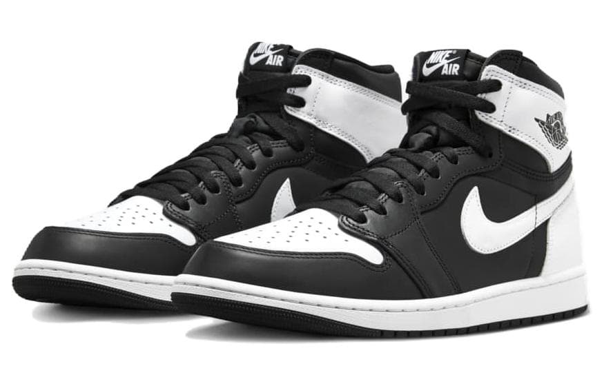 Ретро баскетбольные кроссовки Jordan Air Jordan 1 High OG "Black White" - изображение 3