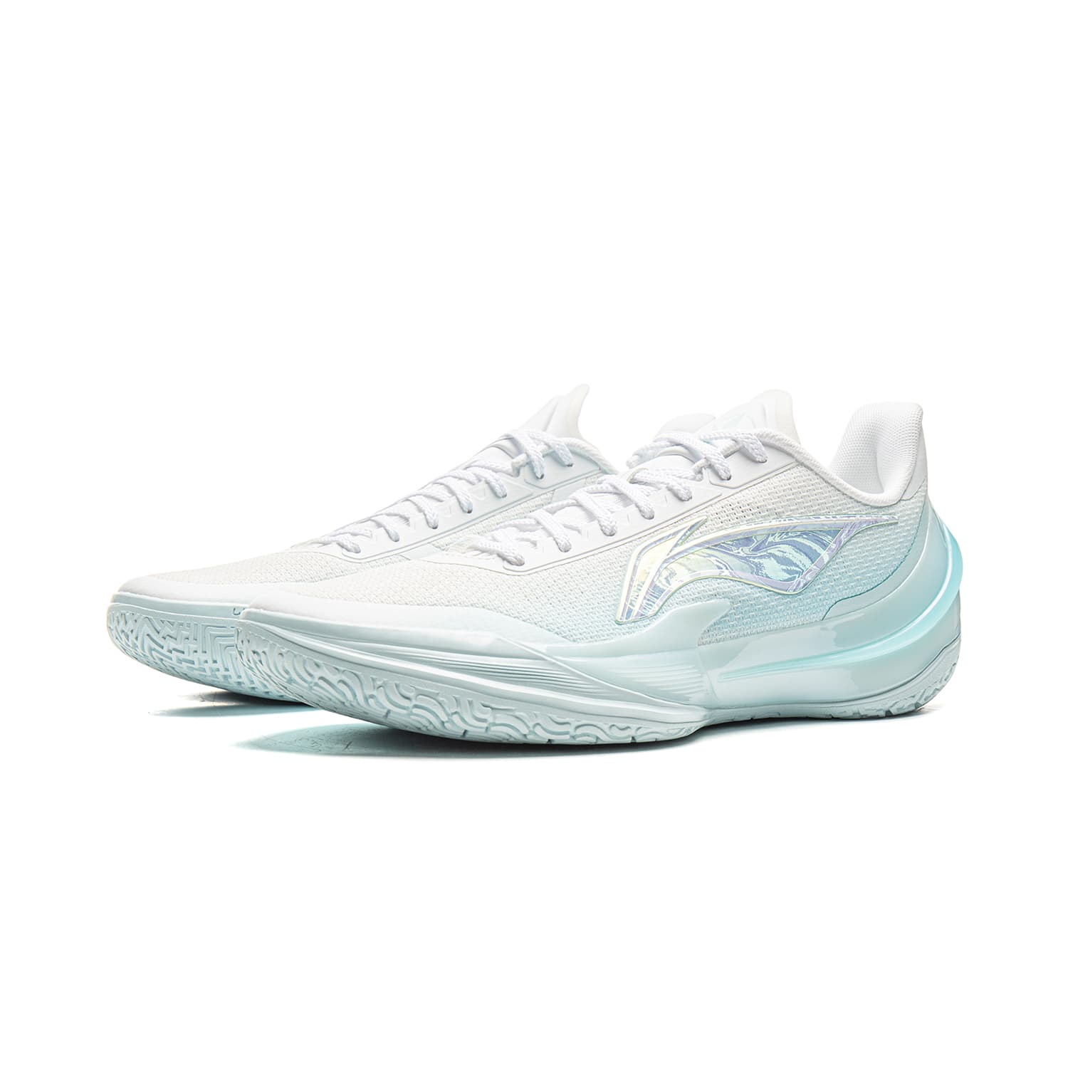 Кроссовки для баскетбола Li NING Blade 5 V2 Low Топ Баскетбольные кроссовки Мужской Белый и синий цвет - изображение 3