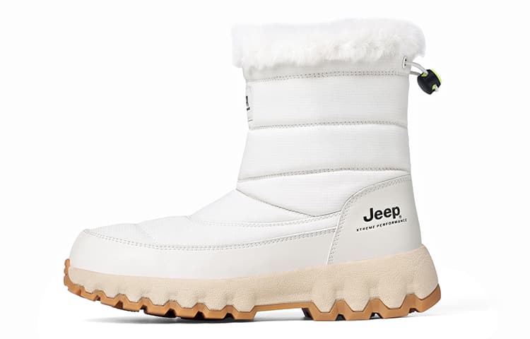 Ботинки зимние Средние сноубутсы Jeep унисекс белые - изображение 1