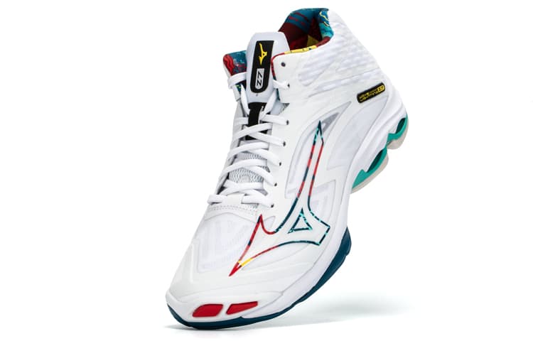 Кроссовки Mizuno Wave Lightning Z7 Mid White Blue - изображение 2