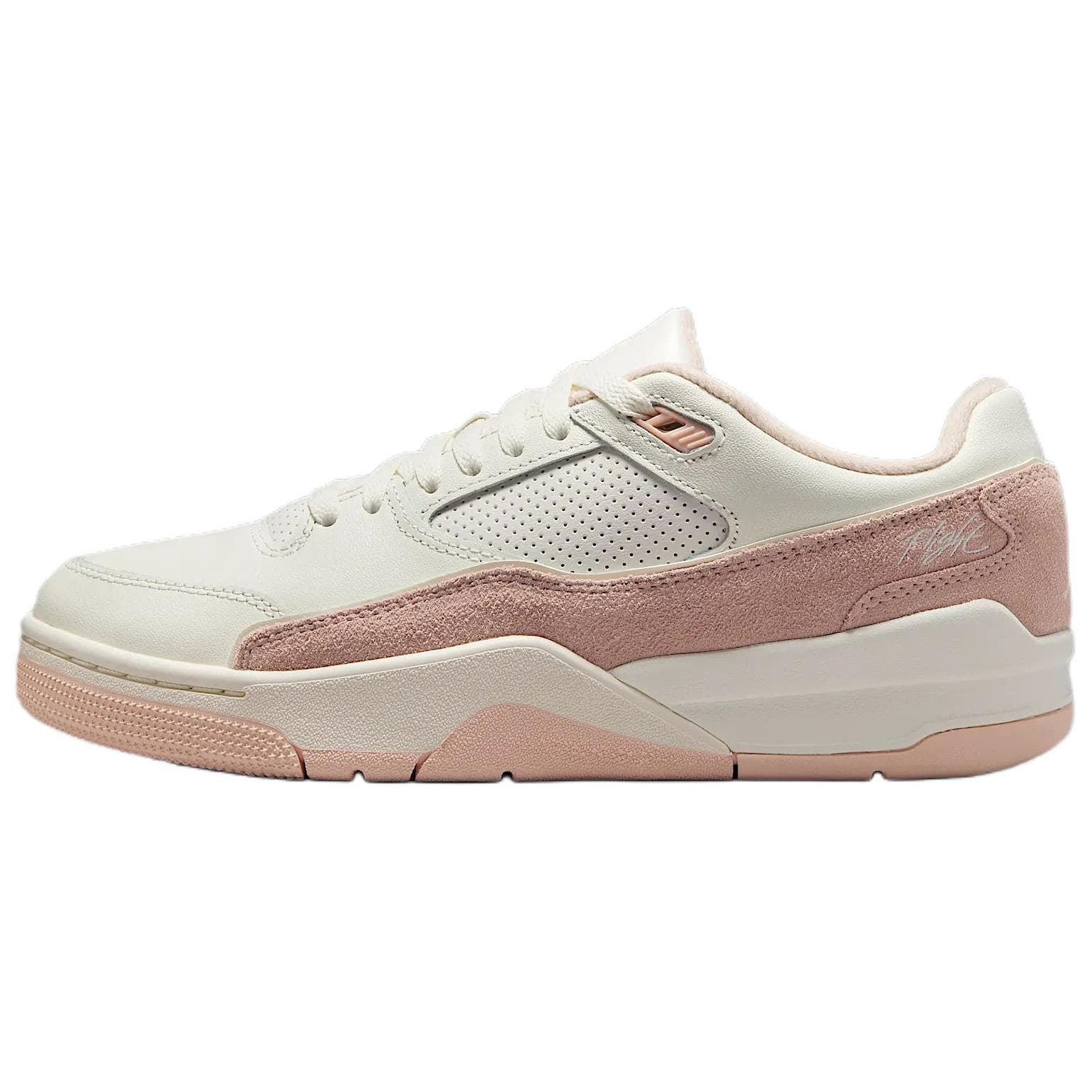 Кроссовки Jordan Flight Slip Resistant Abrasion Resistant Low Top Винтажные Баскетбольные Кроссовки Женские Бежево-Розовые - изображение 1