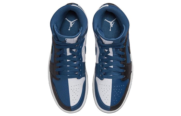 Ретро баскетбольные кроссовки Jordan Air Jordan 1 Mid Split "French Blue" - изображение 4