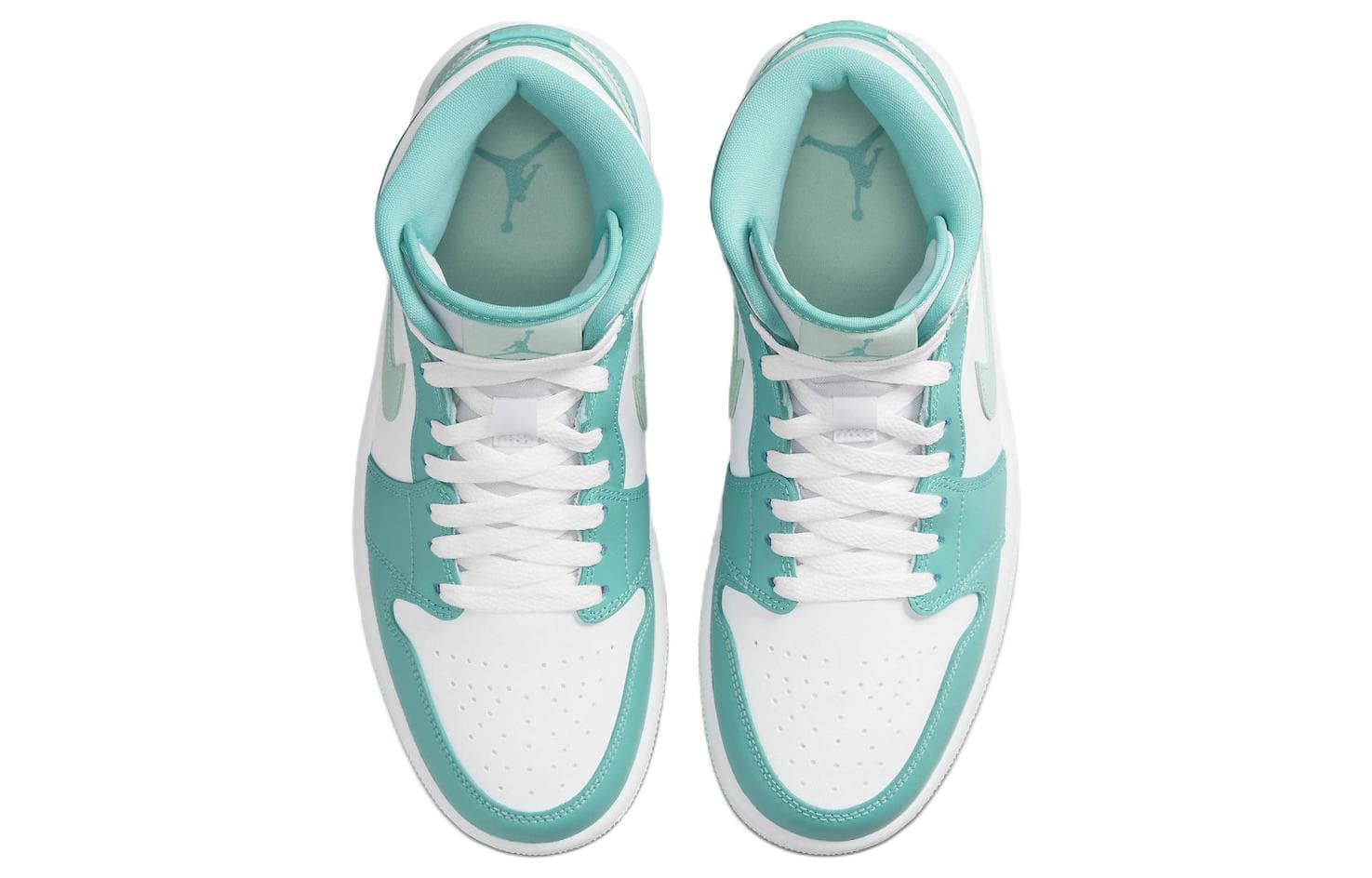 Ретро баскетбольные кроссовки Jordan Air Jordan 1 Mid "Marine Green" — фото 4