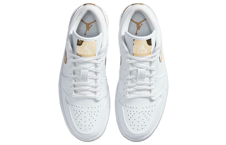 Ретро баскетбольные кроссовки Jordan Air Jordan 1 Low White Gold — фото 4