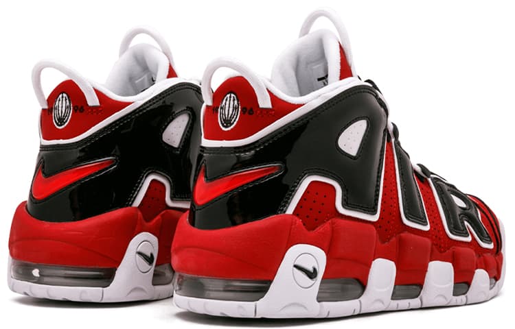 Ретро баскетбольные кроссовки Nike Air More Uptempo Black Red - изображение 3