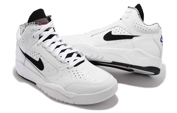 Кроссовки для баскетбола Nike Air Flight Lite Mid White Black - изображение 4