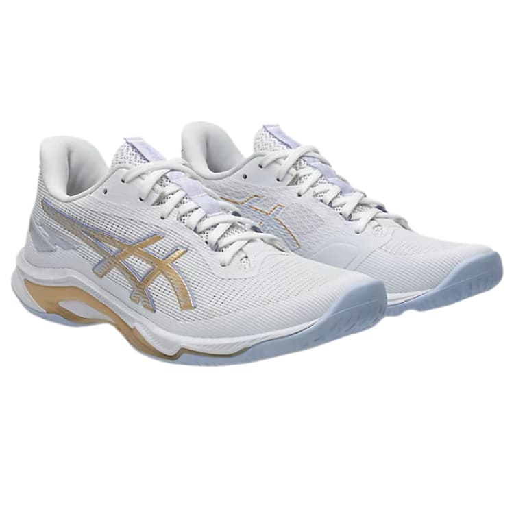 Кроссовки для спортзала ASICS NETBURNER BALLISTIC FF 4 Амортизация Низкий Топ Кроссовки для тренировок Женские Белый Золото - изображение 3