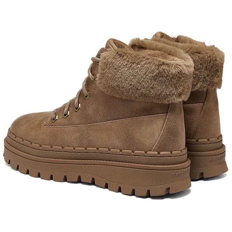 Ботинки зимние Skechers Modern Comfort Короткие Сноубутсы Женские Каштановые - изображение 4