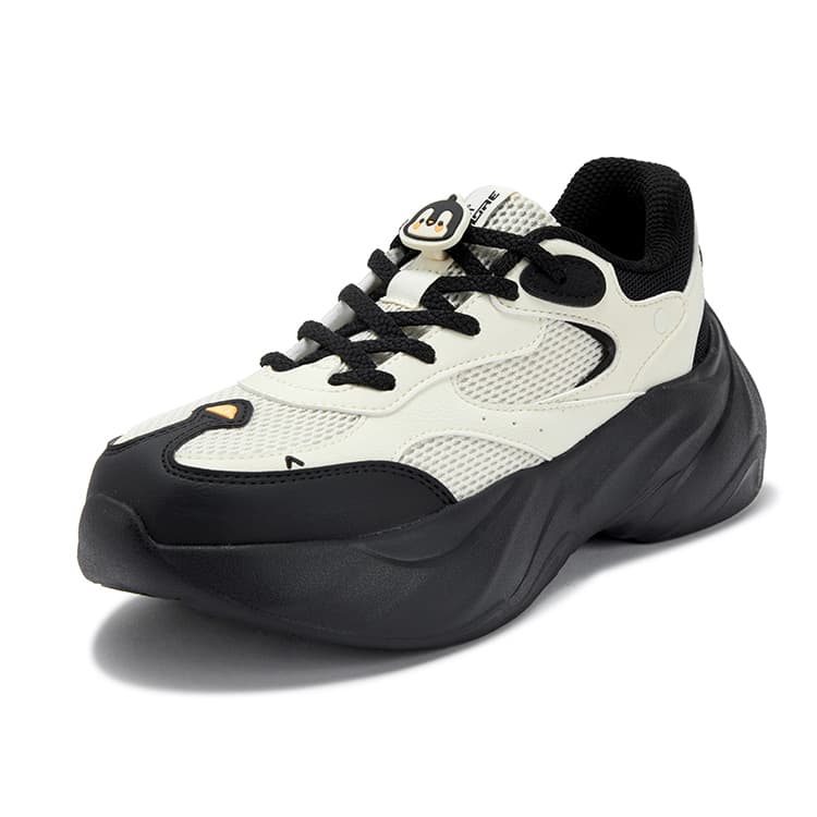Кроссовки 361° Penguin Shoes Устойчивые к истиранию Дышащие Низкие Кроссовки с Толстой Подошвой Женские Обсидиановый Черный Саго - изображение 2