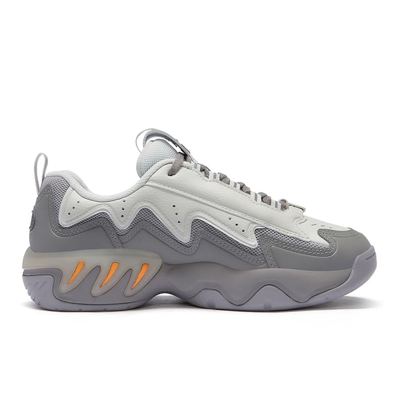 Кроссовки для баскетбола FILA FUSION SHOCK Устойчивые к истиранию Низкие Баскетбольные Кроссовки Женские Туманный Серый - изображение 2
