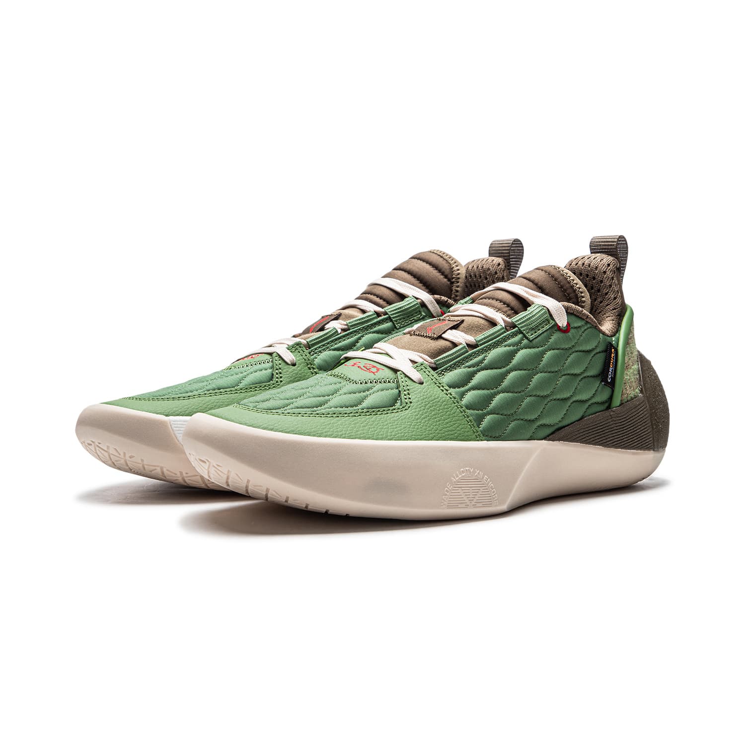 Кроссовки для баскетбола Li NING All City 12 Encore Низкие Баскетбольные Кроссовки Мужские Камень Мох Зеленый - изображение 3