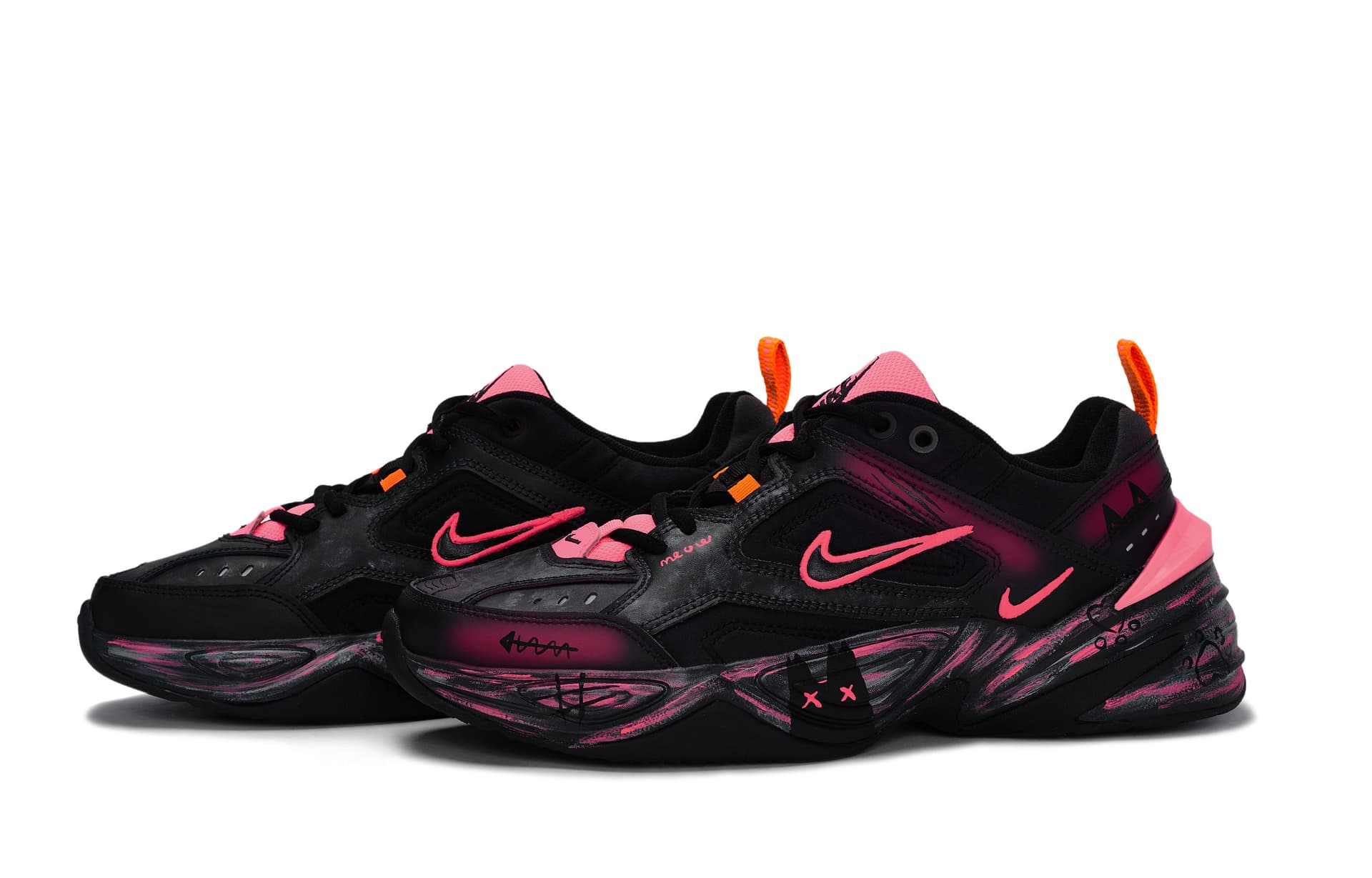 Кроссовки Nike M2K Tekno Black Rose Red - изображение 4