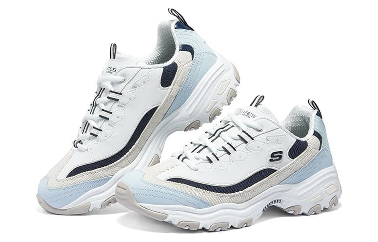 Кроссовки Skechers D'Lites 1,0 Low Топ Массивные кроссовки Мужской Сине-белый - изображение 4