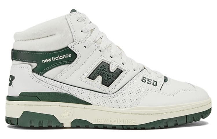 Ретро баскетбольные кроссовки AIME LEON DORE x New Balance 650 White Green - изображение 2