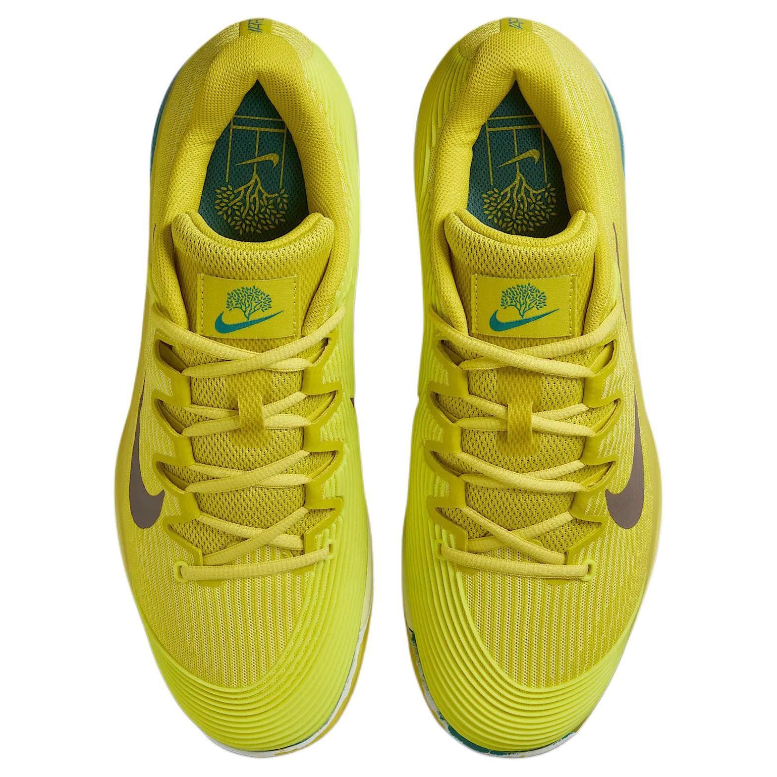 Кроссовки для тенниса Nike Vapor 12 Удобные Амортизирующие Износостойкие Низкие Теннисные Кроссовки Мужские Желтые - изображение 4