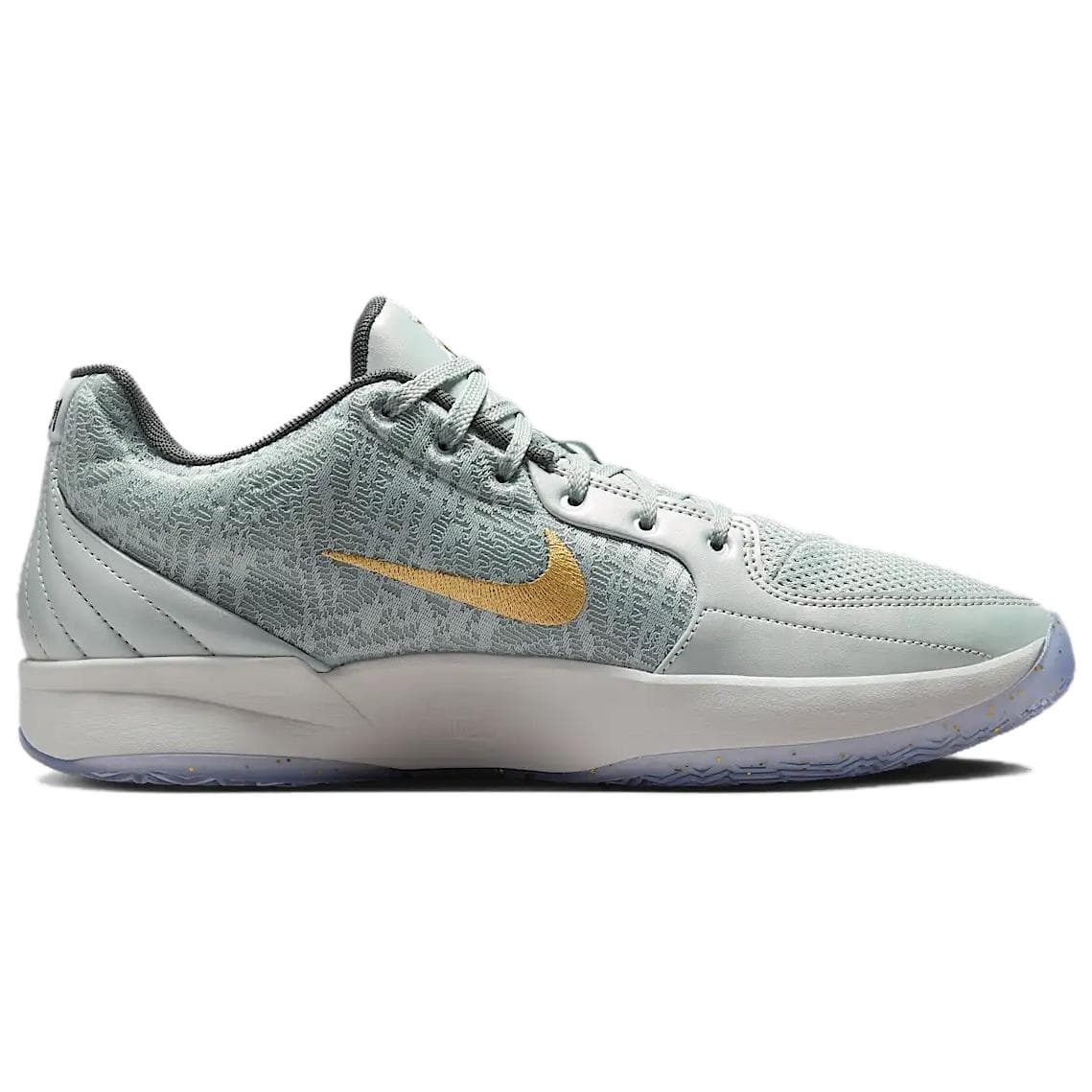 Кроссовки для баскетбола NIKE Ja 2 Low Топ Баскетбольные кроссовки Мужской Серебристо-золотой Серый - изображение 2