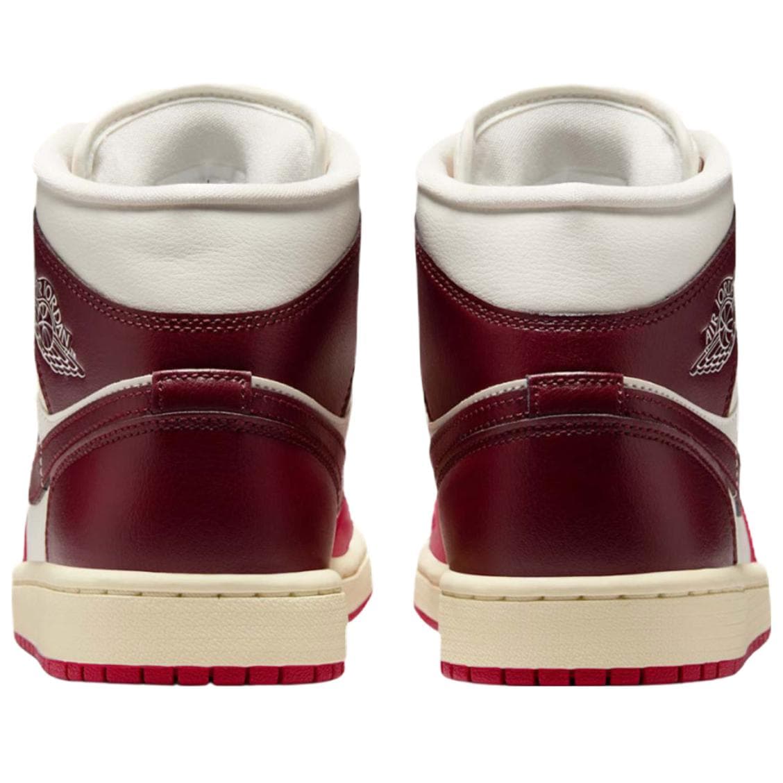 Ретро баскетбольные кроссовки Jordan Air Jordan 1 Износостойкий Abrasion Resistant MID Топ Винтажные баскетбольные кроссовки Женские Красно-белый - изображение 4