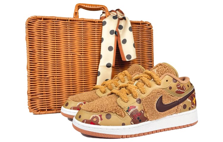 Ретро баскетбольные кроссовки Air Jordan 1 Low Utility "Teddy Bear"