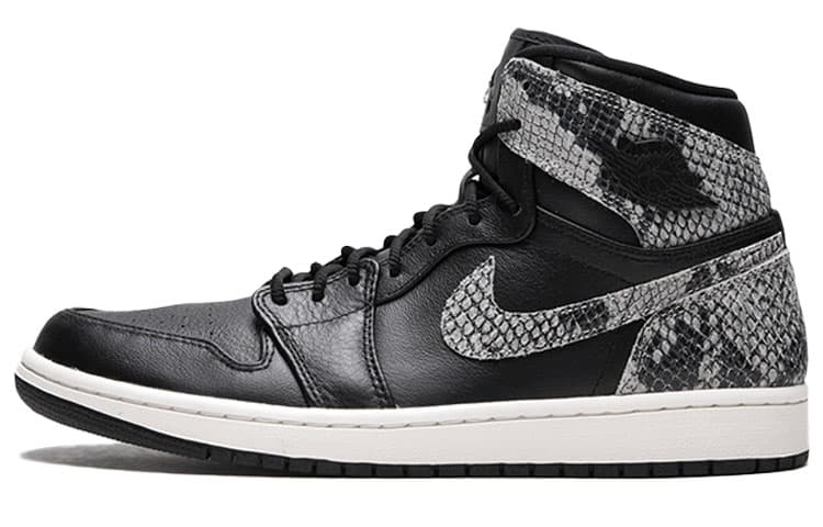 Ретро баскетбольные кроссовки Jordan Air Jordan 1 Retro High Black Snake - изображение 1